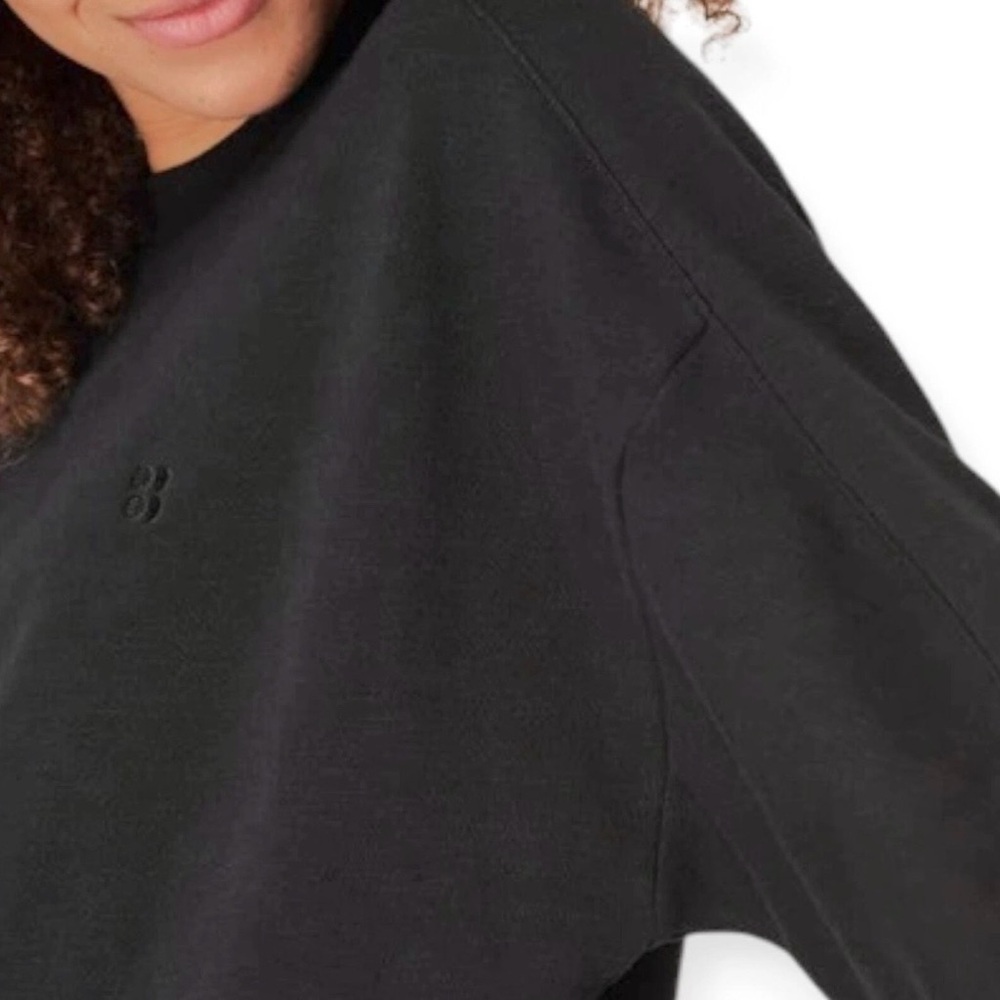 Sweaty Betty Essentials Crewneck Sweatshirt in Black - Picture 3 of 7